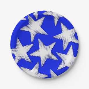 Assiettes En Carton Motif d'étoiles