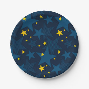 Assiettes En Carton Motif d'étoiles