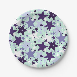 Assiettes En Carton Motif d'étoiles
