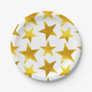 Assiettes En Carton Motif d'étoiles