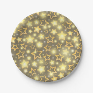 Assiettes En Carton Motif d'étoiles