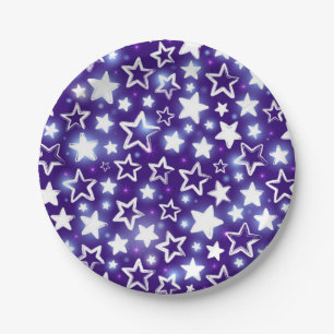 Assiettes En Carton Motif d'étoiles