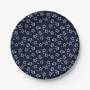 Assiettes En Carton Motif d'étoiles