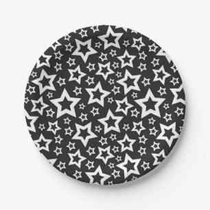 Assiettes En Carton Motif d'étoiles