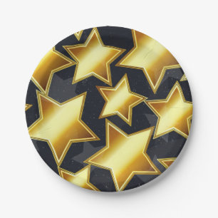 Assiettes En Carton Motif d'étoiles