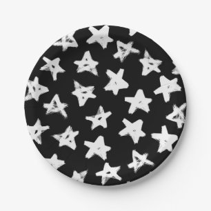 Assiettes En Carton Motif d'étoiles