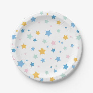 Assiettes En Carton Motif d'étoiles