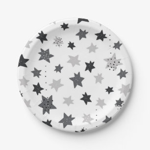 Assiettes En Carton Motif d'étoiles