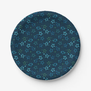 Assiettes En Carton Motif d'étoiles
