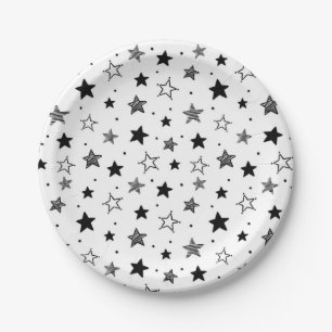 Assiettes En Carton Motif d'étoiles