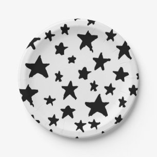 Assiettes En Carton Motif d'étoiles