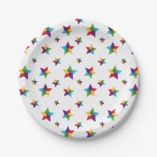 Assiettes En Carton Motif d'étoiles