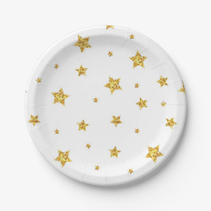 Assiettes En Carton Motif d'étoiles