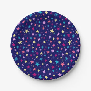 Assiettes En Carton Motif d'étoiles