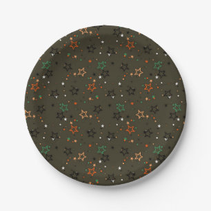 Assiettes En Carton Motif d'étoiles