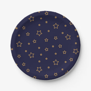 Assiettes En Carton Motif d'étoiles