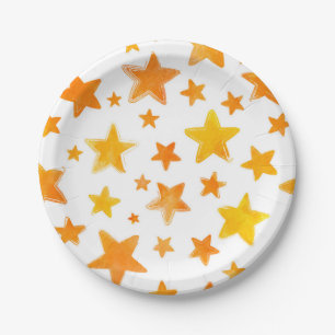 Assiettes En Carton Motif d'étoiles
