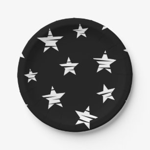 Assiettes En Carton Motif d'étoiles