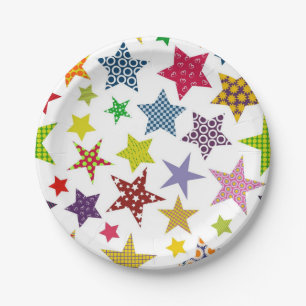 Assiettes En Carton Motif d'étoiles