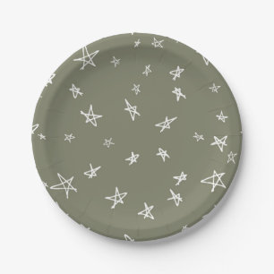 Assiettes En Carton Motif d'étoiles