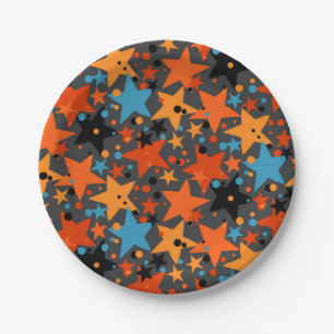 Assiettes En Carton Motif d'étoiles