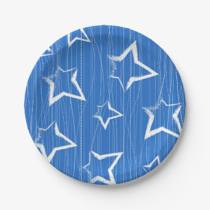 Assiettes En Carton Motif d'étoiles