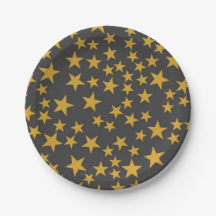 Assiettes En Carton Motif d'étoiles