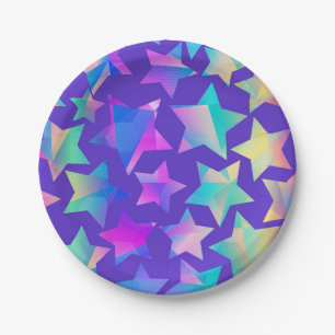 Assiettes En Carton Motif d'étoiles