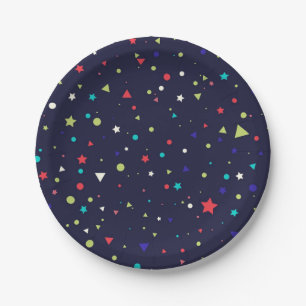 Assiettes En Carton Motif d'étoiles