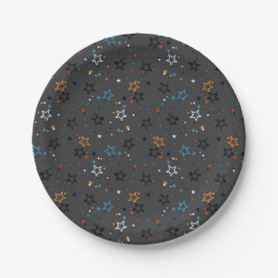 Assiettes En Carton Motif d'étoiles