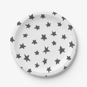 Assiettes En Carton Motif d'étoiles
