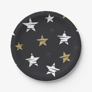 Assiettes En Carton Motif d'étoiles