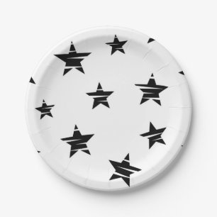 Assiettes En Carton Motif d'étoiles