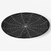 Assiettes En Carton Motif d'Halloween noir et blanc (Angle)