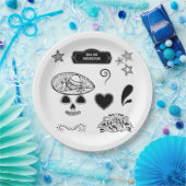 Assiettes En Carton Motif d'horreur d'Halloween (Fête)