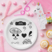 Assiettes En Carton Motif d'horreur d'Halloween (Fête)