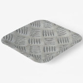 Assiettes En Carton Motif diamant de texture d'aluminium (Angulaire)