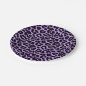 Assiettes En Carton Motif d'impression des points de léopard pourpre (Angle)