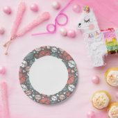 Assiettes En Carton Motif D'Impression Et De Coeur (Fête)