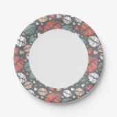 Assiettes En Carton Motif D'Impression Et De Coeur (Devant)