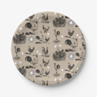 Motif d'oeufs de coq de poulet de pays vintage
