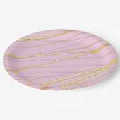 Assiettes En Carton Motif d'or 2 (Angle)