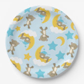 Assiettes En Carton Motif D'Ours, Mignonnes Ours, Nounours, Étoiles (Devant)