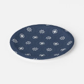 Assiettes En Carton Motif d'outils maritimes (Angle)