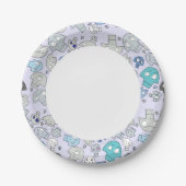 Assiettes En Carton Motif du crâne (Devant)