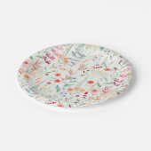 Assiettes En Carton Motif du jardin de fleurs Pastel (Angle)