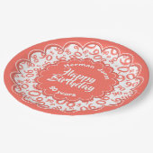 Assiettes En Carton Motif du numéro aléatoire de corail 90 (Angle)