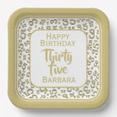 Assiettes En Carton motif du numéro aléatoire du 35e parti noir/blanc (Recto)