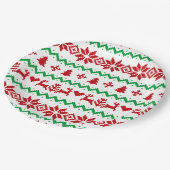 Assiettes En Carton Motif du pull de Noël (Angle)