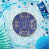 Assiettes En Carton Motif élegant en or sur plaque de papier passover (Fête)